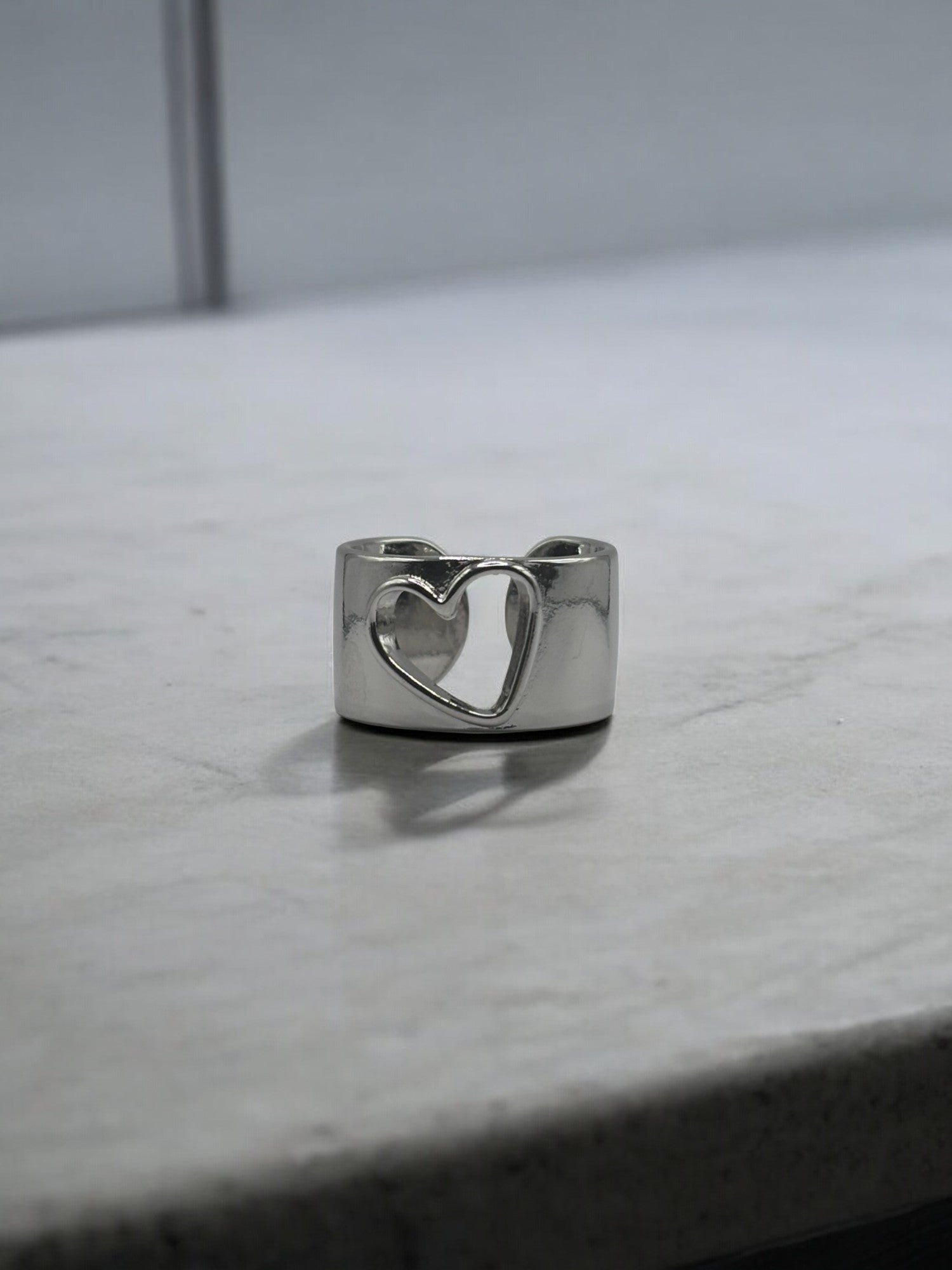 hollow-heart ring