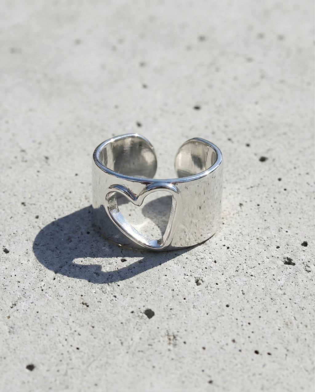 hollow-heart ring