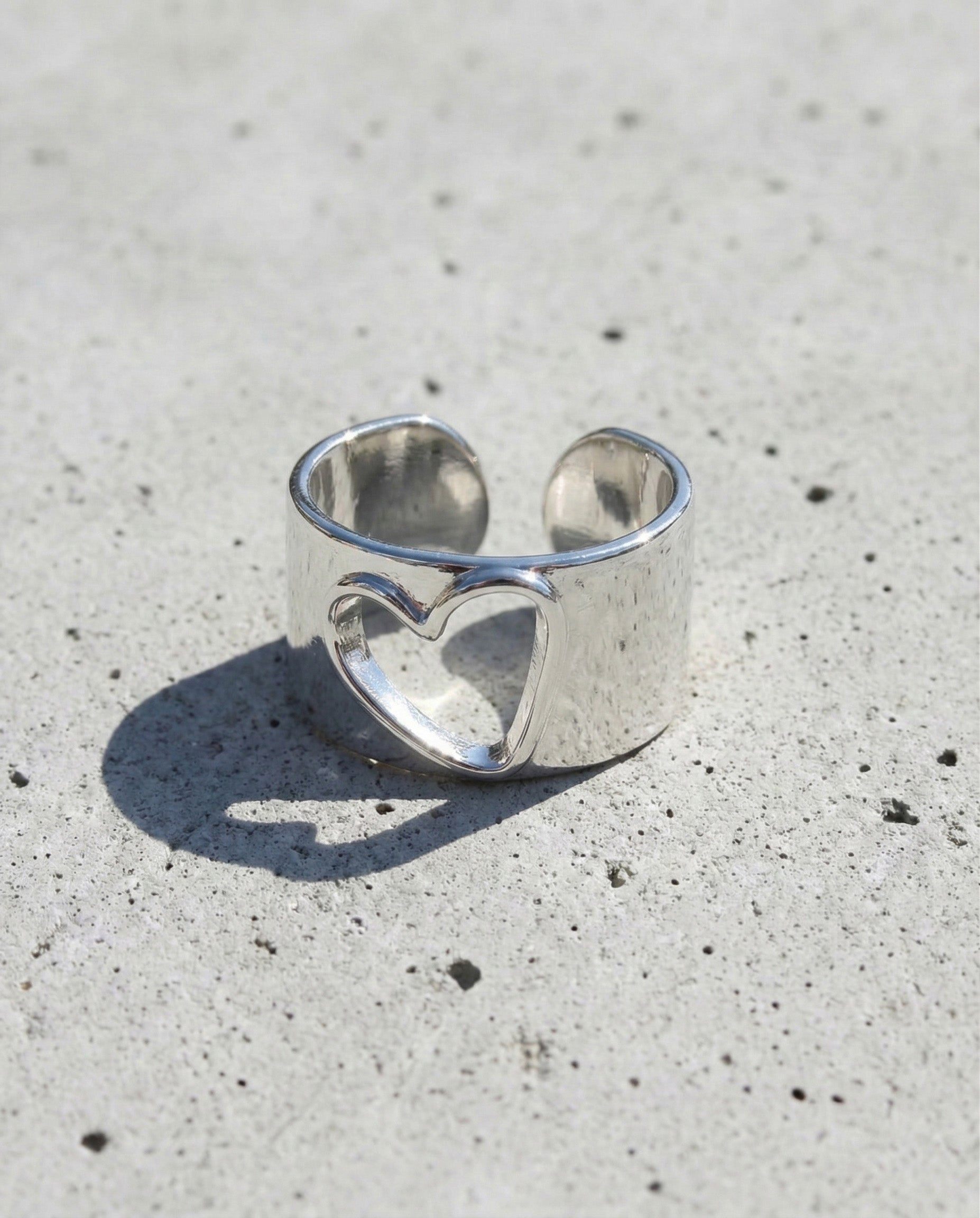 hollow-heart ring