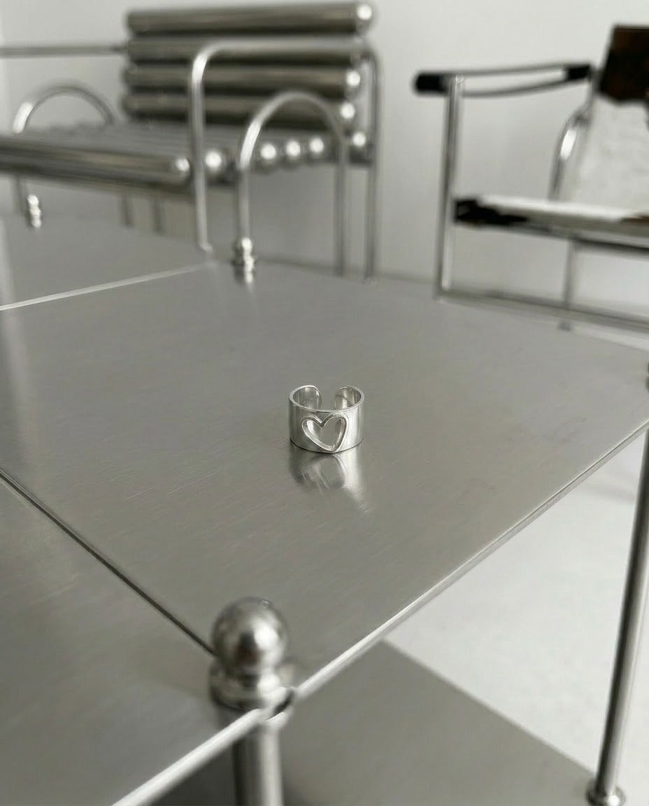 hollow-heart ring