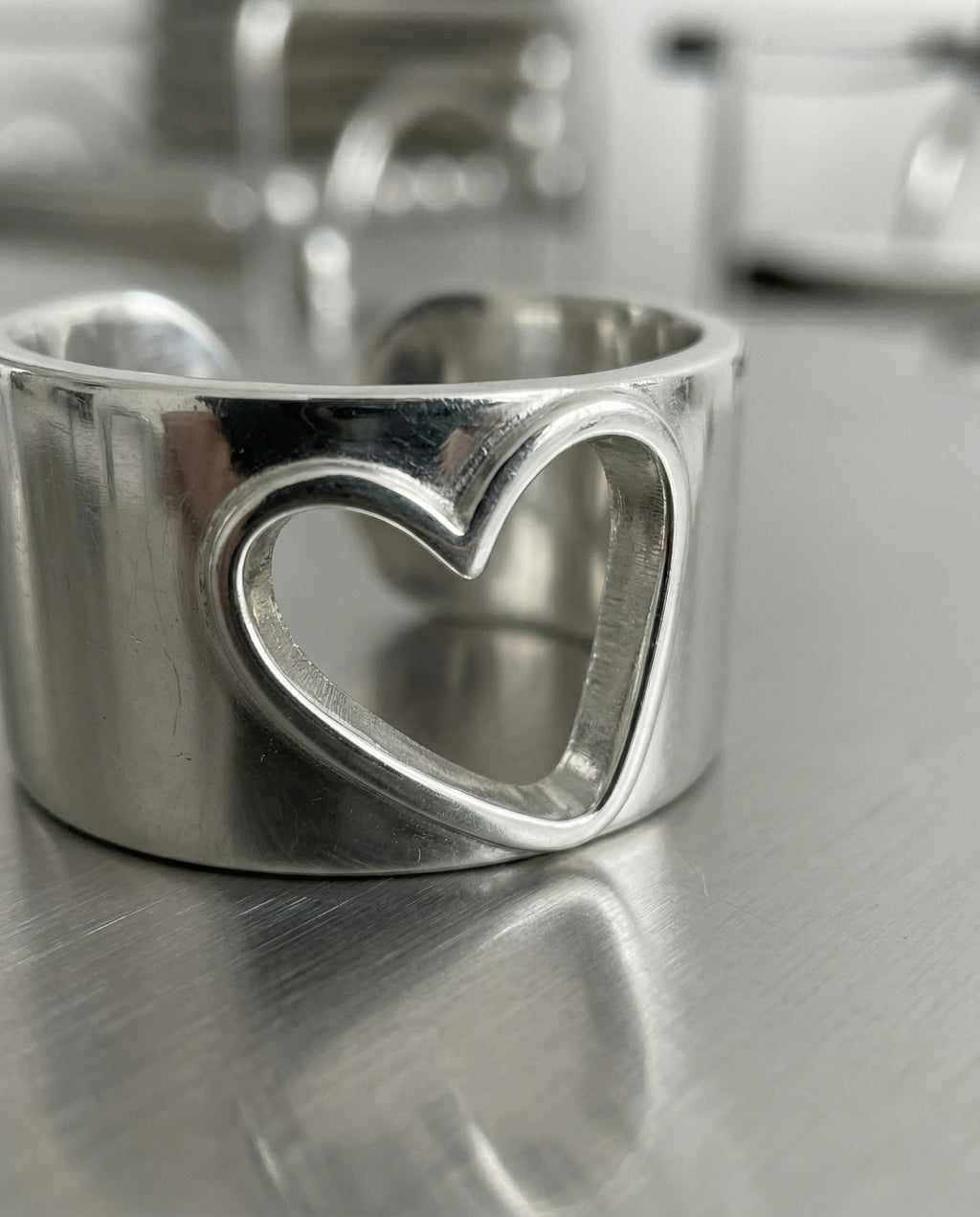 hollow-heart ring