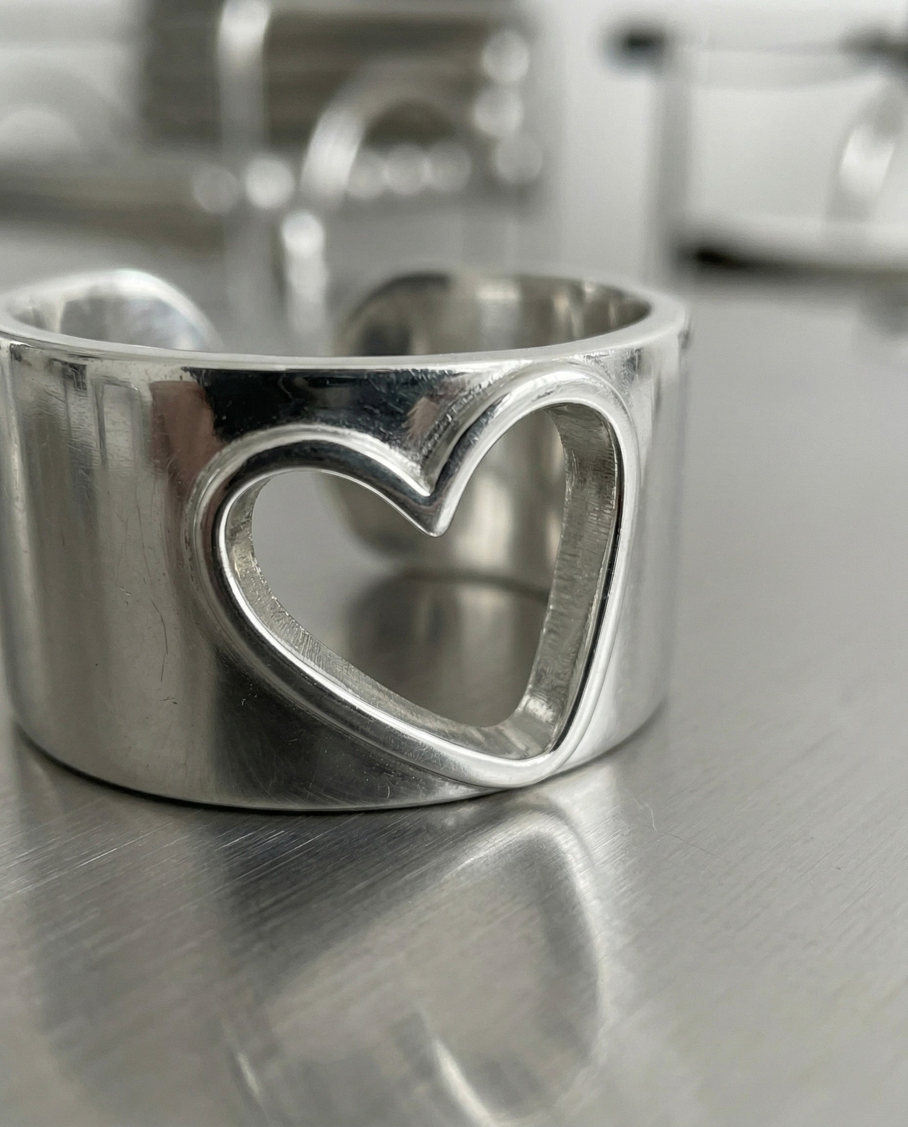 hollow-heart ring
